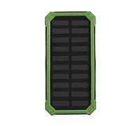 Solar Power Bank, Dual USB Portable Charger, Fast Charging, Solar Panel, Tablet Mobile Phone Compatible, Travel, Emergency and Outdoor, DIY Kit (Green)