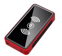 Solar Power Bank Large Capacity USB Charger, Compact Solar Panel Pack | 30000mAh Mobile Charging Station with LED Light for Camping, Backup Battery ' for