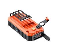 Solar Power Bank - Mobile Phone Charger,20000mAh Hand Crank Power Bank External Battery Pack Built in Cables SOS Strobe Flashlights for Hiking Home Survival