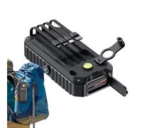 Solar Power Bank, Phone Charger, 6.82x3.48x1.66 Inches 20000mah External Battery Pack & Built in Cables, Portable Strobe for Flashlights, Energy Solution to Hiking, Camping Use