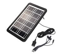 Solar Power Bank, Photovoltaic Panel | 6 Volt 3W Portable Charger Power Bank | Camping Accessories for RV Boat Backpacking Hiking Car Outdoor Adventure Travel Beach Festival Urgency Storm
