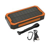 Solar Power Bank Portable Charger 36800mAh Solar Charger With 36LEDs Wireless Charging 4USB Outputs For Outdoor Camping Hiking ABS Material 6.5x3.3x1.2in (Orange)