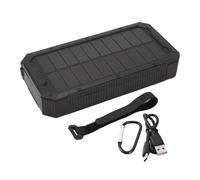 Solar Power Bank Portable Charger 36800mAh Solar Charger With 36LEDs Wireless Charging 4USB Outputs For Outdoor Camping Hiking ABS Material 6.5x3.3x1.2in (Black)