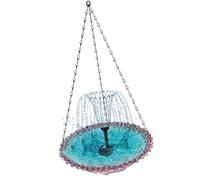 Solar Power Bird Bathing Station Water Fountain For Garden Balcony Enthusiasts Feeders Bath Stand With Dish Hanging Water Dish For Birds