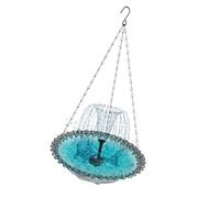 Solar Power Bird Bathing Station Water Fountain For Garden Balcony Enthusiasts Feeders Bath Stand With Dish Hanging Water Dish For Birds