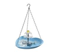 Solar Power Bird Water Cascading Bowl Multifunction Birdbath Hangable Feeder for Attracting Birds to Garden Yard Hanging Bath Fountain