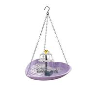 Solar Power Bird Water Cascading Bowl Multifunction Birdbath Hangable Feeder for Attracting Birds to Garden Yard Hanging Bath Fountain
