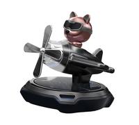 Solar Power Car Air Freshener - Rotating Airplane Auto Perfume - Car Air Fresheners Eyeglasses Dog Perfume for Auto Interior Dashboard Decoration