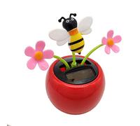 Solar Power Car Ornament, Solar Powered Swing Dancing Flower Bee Toy Home Car Ornament Decoration Gifts