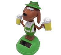 Solar Power Dancing Dog Overflowing Dog Funny Dancer Animal Dancer Figures Dashboard Pompoms, Decorative Toys Balançoire