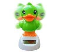 Solar Power Dancing Figures Duck Shape Automotive Dash Decorations