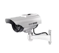 Solar Power Fake Security Camera Imitation Simulated Surveillances with Flashing LED Light Outdoor