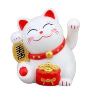 Solar Power Fortune Cat - Solar Fortune Lucky Cat | Solar Powered Cute Waving Cat | Solar Fortune Cat Statue Decorations | Lucky Cat Waving Arm Maneki Lucky Cat Statue | Chinese Lucky Cat Decoration