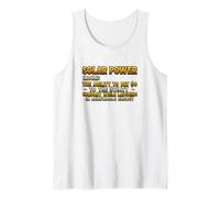 Solar Power Funny Noun Definition Renewable Energy Tank Top