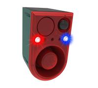 Solar Power Human Animals Detection Device with 129dB Voice Alerts Motion Activation Remote Control ABS for Security Outdoor Motion Sensors Security Alarm Featuring Double Solar Power