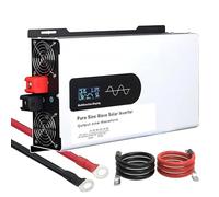 Solar Power Inverter, Pure Sine Wave DC to AC Converter with LCD Display, for Home, Vehicles, Laptop, Camping, Outdoor