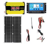 Solar Power Kit - 12V 18W Panel with 300W DC AC Inverter System, 30A Charge Controller USB Output LED Display Renewable Energy Supply Set for RV Home Camping Backup | Off Grid Power Solution Device