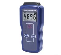 Solar Power Meter, Digital Solar Irradiance Meter, 340-1100nm Wavelength Range, Data Hold Function, Large LCD Display for Solar Panel Installation and Energy Research
