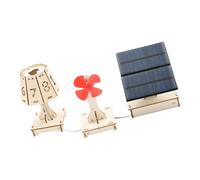 Solar Power Science Set Wooden Assembly Model with Solar Panel, Fan Module, and Basic Circuit Learning for Classroom Projects and Home Use Model Set Renewable Energy Project Wooden Circuit Hands