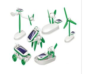 Solar Power STEM Toy - PP 6-in-1 Educational DIY Science Kit | Solar Powered Boat Plane Windmill Assembly Experiment Set, STEM Learning Building Toy For Kids Boys Girls Gift Use