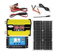 Solar Power System, 4000 W Power Inverter, Pro Power Inverter, 30 A Automatic Solar Charge Controller, Easy to Use, Camper Voltage Converter, 4000 Watt, 2 USB Outputs, Quiet