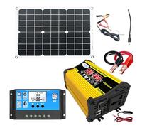Solar Power System - Portable Solar Panel Kit, 4000W Powers Inverter, LED Display Controller | Energy Conversion System, Emergencys Backup Power Solution, for Home Camping Travel Outages Preparedness
