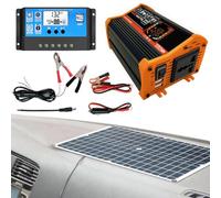 Solar Power System, Solar Panel, Kit with Inverter, and Panels | Versatile High-Efficiency Monocrystalline, PV Module for, Home Camping Boats, Caravan RV And, Other Off Grid, Applications
