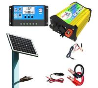 Solar Power System - Solar Panel Kit with Inverter - Folding Controller | Home Panels | Portable Complete Stations Generator 3000W Fast Charge USB Ports Pure Sine Wave AC Output