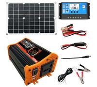 Solar Power System - Solar System Kit, 5.82x3.07in Panel with Inverter, Inverter Panels Conversion Unit, Monocrystalline Pv Module Power Pack, Off Grid Kit for Home Camping Boat Rv Use