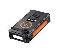 Solar Powerbank, Hand-Crank Wireless Charger, Foldable LED Light Power Bank, SOS Alarm Backup Battery, Compass Navigation Panel, for Cyclists, Hiking, Fishing, Camping, Travel, Survival, Outdoor