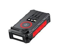 Solar Powerbank, Power Bank with LED Light, Foldable Wireless Charging Battery Pack, Built-In SOS Alarm Function and Compass, Ideal for Cyclists, Fishing Trips, Hiking Adventures