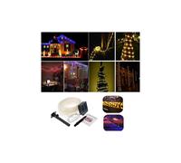 Solar Powered 12M 100LEDs Copper Wire Tube Waterproof Fairy String Light For Christmas