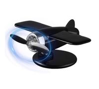 Solar Powered Aircraft - Rotating Model Plane, Sun Operated Engine for Motion, Dashboard Display Piece, Cabin Prop with Light Drive, Interior Design Kit for Panel Decor and Simulation
