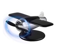 Solar Powered Aircraft - Rotating Model Plane, Sun Operated Engine for Motion, Dashboard Display Piece, Cabin Prop with Light Drive, Interior Design Kit for Panel Decor and Simulation
