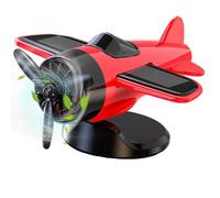 Solar Powered Airplane Car Decor - Rotating Racing Model Toy, Solar Fan Drifting Vehicle Accessory, Interior Dashboard Ornament | Collectible Novelty Gift For Kids Men Women Auto Enthusiasts