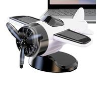 Solar Powered Airplane for Car, Solar Powered Car Dashboard Ornaments, Toy Racing Decoration Fan Drifting Rotating for Interior Kids Women Driver Vehicles