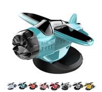Solar Powered Airplane Shaped Car Ornaments, 2025 New Drifting Rotating Airplanes Ornament, Cars Interior Drift Accessories, Desk Decoration for Office Home, Car Interior Accessories (Green)