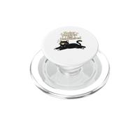 Solar Powered And Unbothered Relaxed Cat PopSockets PopGrip for MagSafe