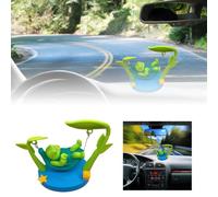 Solar Powered Animated Turtle Figurine Car Decoration Cute Cartoon Automobile Interior Accessory Novelty (Green, 10X7X6cm)