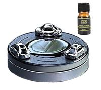 Solar Powered Aromatherapy For Car, Solar Energy Car Air Freshener - Car Model Design Solar Aromatherapy Ornament,Rotary Car Perfume Diffuser, Deo