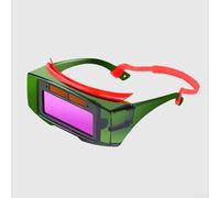 Solar Powered Auto Darkening Welding Mask with UV Protective Lens and Soft Rubber Comfort for Extended Welding (Classic + 10pcs)