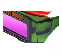 Solar Powered Auto Darkening Welding Mask with UV Protective Lens and Soft Rubber Comfort for Extended Welding (True Color + 5 pcs)