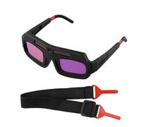 Solar Powered Auto Darkening Welding with Adjustable Fit, Comfortable Rubber Frame and Anti Infrared Protection for Safety