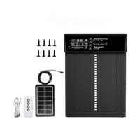 Solar-Powered Automatic Chicken Coop Door High-Strength Aluminum Build LCD Display Remote Control Timer Light Sensor with 4 Modes
