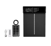Solar Powered Automatic Chicken Coop Door High Strength Aluminum with LCD Display Remote Control Timer Light Sensor and 4 Modes Weather for Poultry