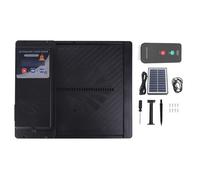 Solar Powered Automatic Chicken Coop Door USB Horizontal Open 3 in 1 Chicken Coop Opener Remote Control for Poultry Life (Black)