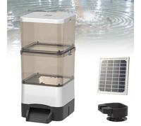 Solar Powered Automatic Fish Feeder with Remote Control via Mobile App, Large Capacity for Outdoor Ponds