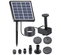 Solar Powered Automatic Watering Device, ABS Garden Solar Fountain Kit with Timer, Root Watering, 7V 1.5W, Multiple Nozzles and Stakes, for Garden, Patio, Balcony, Small to Medium Gardens