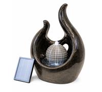Solar Powered Baroque Style Water Feature With Battery Backup