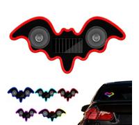 Solar-Powered Bat Night Car Light Cool Glow Projection for Vehicles, Solar Powered Bat Shape Light, for Car Rear Windshield, Trucks, SUVs (Red)